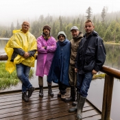 ŠTÁB ČT PŘI NATÁČENÍ NA ŠUMAVĚ